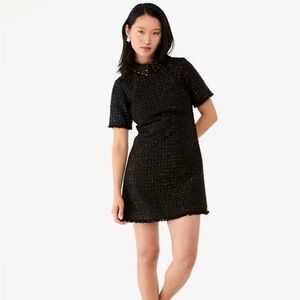kate spade embellished collar holiday tweed dress